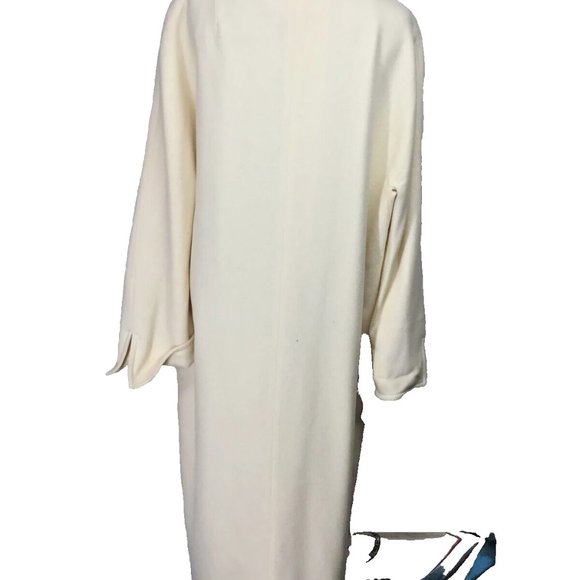 J.P. Allen Vintage 100% Wool Tweed Mid length Coat Beige Sz XL - Picture 4 of 8